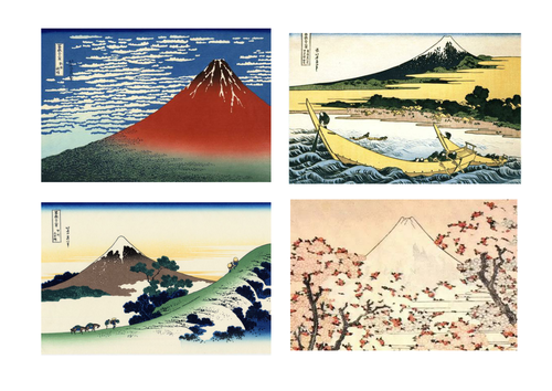 Hokusai Landscape Collages