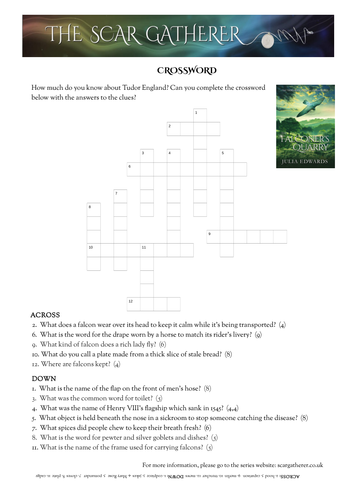Tudor England crossword and word search