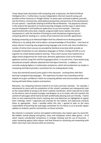 ucas personal statement template medicine