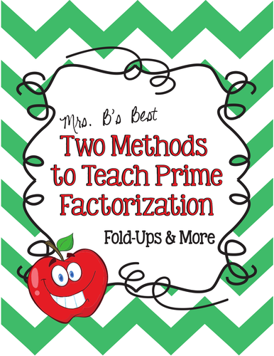 Two Methods to Teach Prime Factorization - Foldables and More