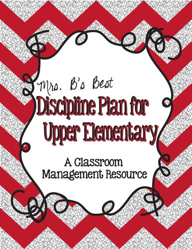 Discipline/Behavior Plan for Upper Elementary Grades - Editable Pages