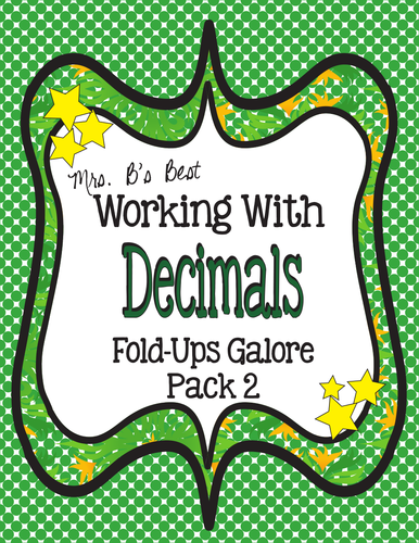 Working with Decimals - Foldables Galore Pack 2