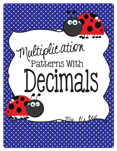 Multiplication Patterns with Decimals Fold-Up and More