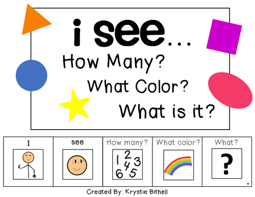 I see... How Many?  What Color?  What is it?  Shape Edition Adapted Book Special Education Autism 