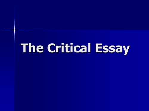 Higher English 5x Powerpoint presentations guidance on writing critical essays and literary analysis