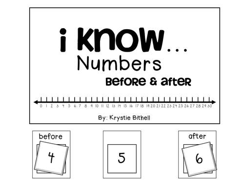 I Know... Numbers Orders Before & After 1-30 Adapted Math Book
