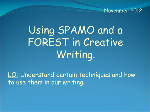 Using Techniques in Creative Writing