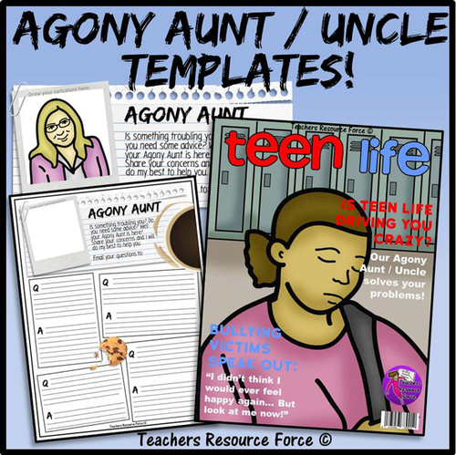 Agony Aunt / Uncle Worksheets To Check Understanding