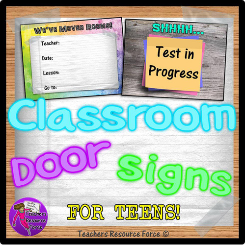 Classroom Door Signs - We've Moved Rooms & Testing in Progress
