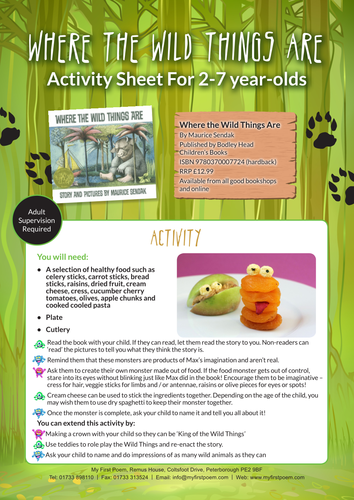 Where the Wild Things Are Book Activity Sheet