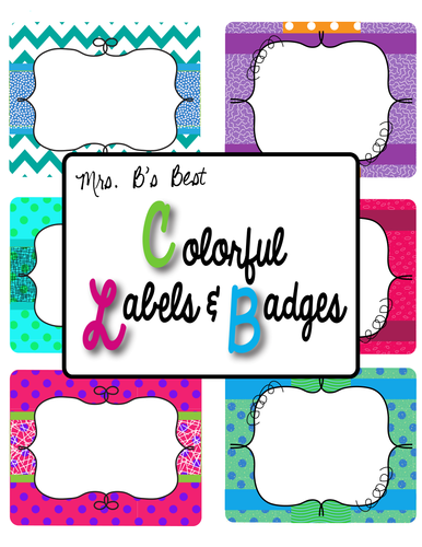 Label and/or Badge Templates! Just Add Your Own Text!!