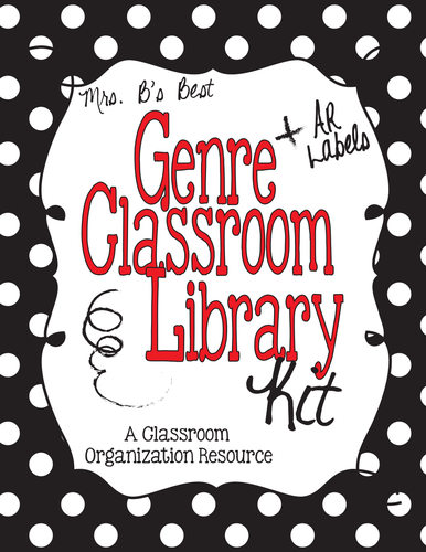 Black and White Polka Dot Genre and AR Classroom Library Kit-Now Editable