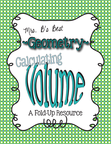 Calculating Volume Tri-Fold-Up and Practice Pages
