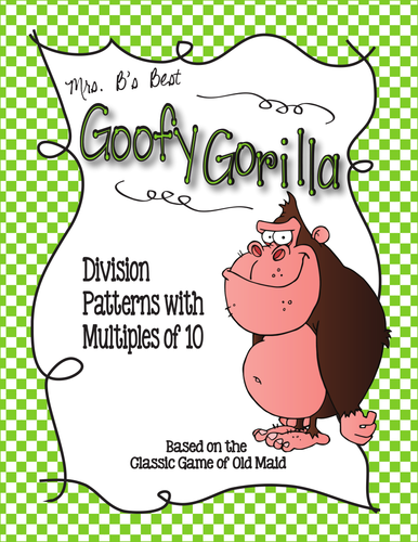 Goofy Gorilla Card Game: Division Patterns with Multiples of 10