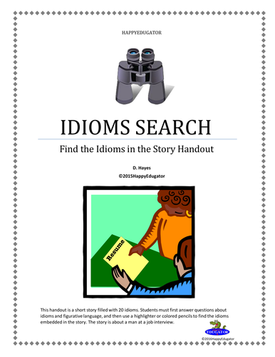 Idioms Search - Find the Idioms in the Story