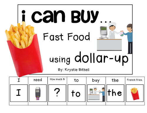 MONEY: I Can Buy...Fast Food Dollar Up Adapted Book Autism