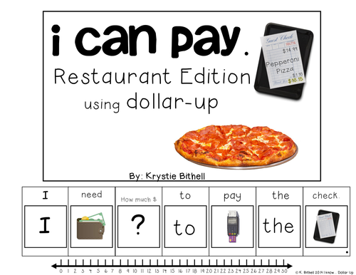 Dollar Up: Next Dollar Restaurant Edition Center/ Adapted Book Special Education Autism