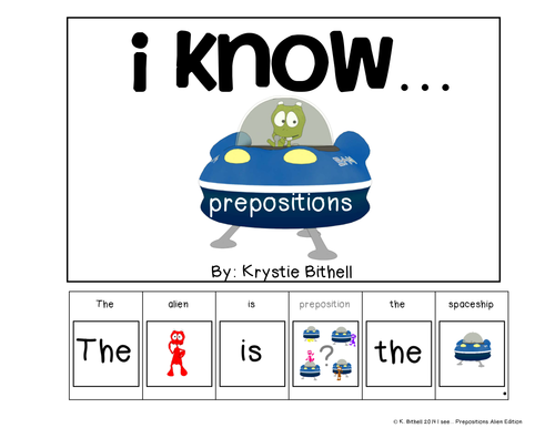 PREPOSITIONS: Alien Edition Adapted Book Special Education Autism