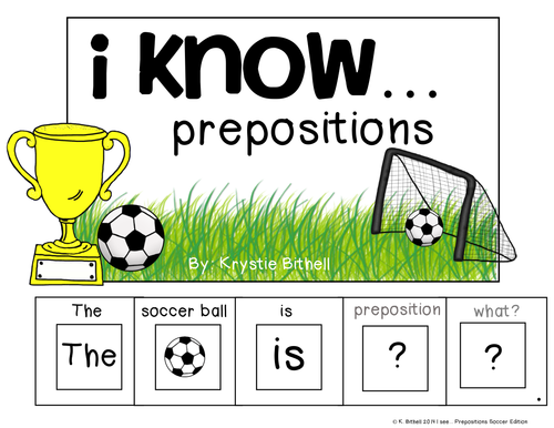 Prepositions:  Soccer Adapted Book Special Education Autism 