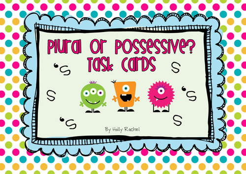 Plural or Possessive Activity Cards
