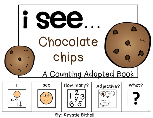 COUNTING: I see...Chocolate Chips Adapted Book Special Education Autism