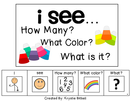 I see...How Many? Color? What? Candy Corn Adapted Book Special Education Autism