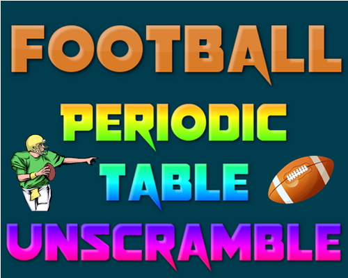 Football Periodic Table unscramble 