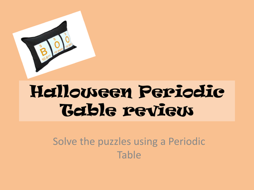 Halloween Periodic Table unscramble