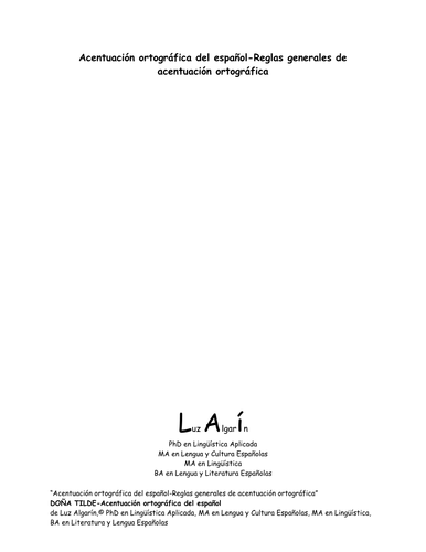Acentuación ortográfica-Reglas generales