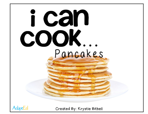 Visual Recipe Pancakes Special Education Symbolstix Editable