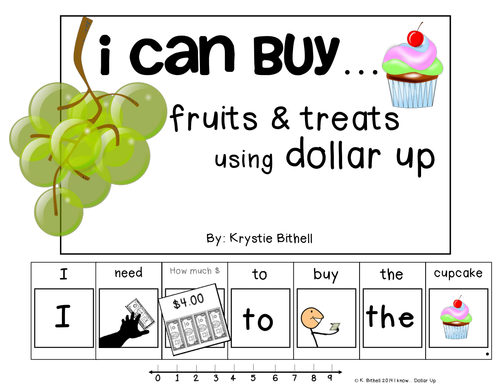 MONEY: I Can Buy... Fruit & Treat Dollar Up Adapted Book Autism