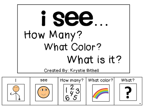 I see...How Many? Color? What? Farm Adapted Book Special Education Autism