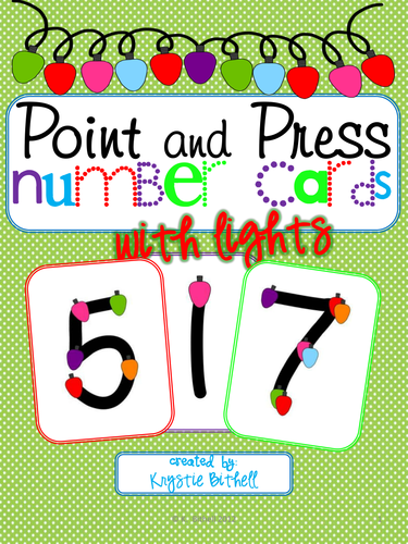 Number Cards 1-9 with Lights Point and Press