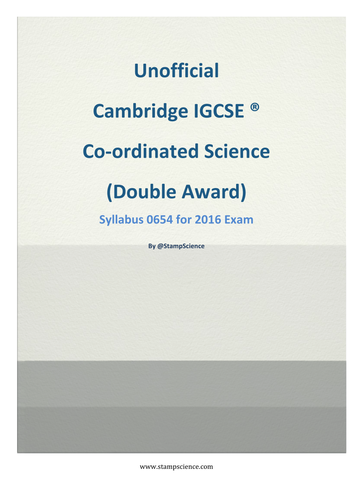IGCSE Coordinated Science Revision guide 0654 2016 and 2017/2018 Editions