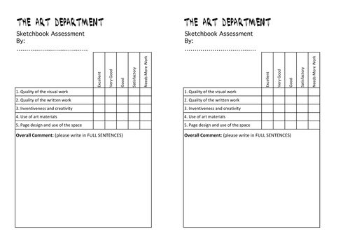 Grading rubric example picture