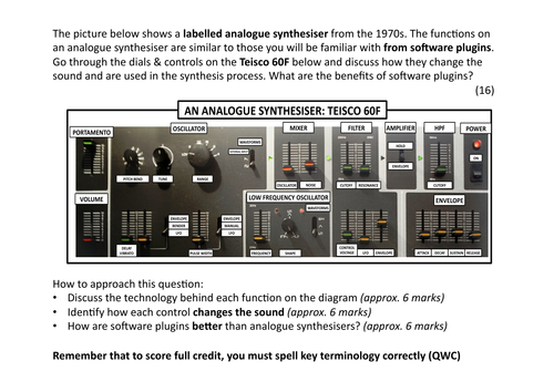 Label the Analogue Synthesiser