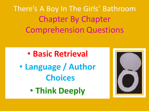 There's a Boy in the Girls' Bathroom - Chapter by Chapter Guided Reading