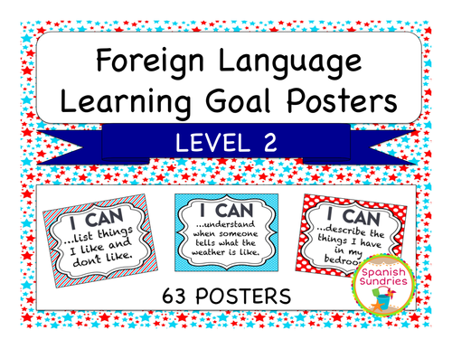 Foreign Language Learning Goal Posters:  Novice-Mid