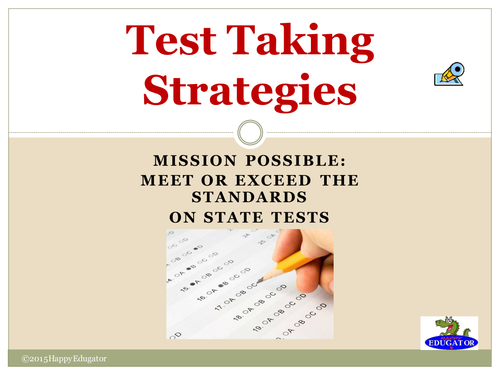 Test Taking Strategies PowerPoint