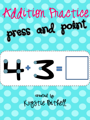 Single Digit Point and Press Addition Practice 1-9