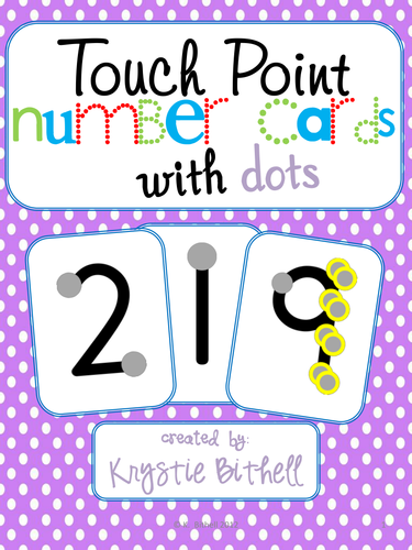 Point and Press Number Cards with Dots 1-9