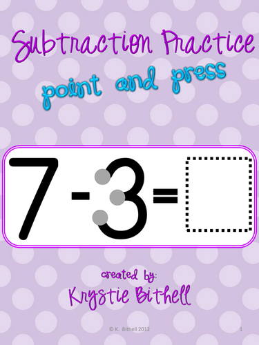 Point and Press Subtraction Practice 