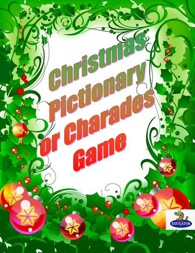 Christmas Pictionary and Charades Game