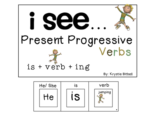 VERBS... Present Progressive Verbs Adapted Book Bundle