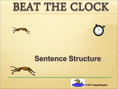 Sentence Structure Beat the Clock