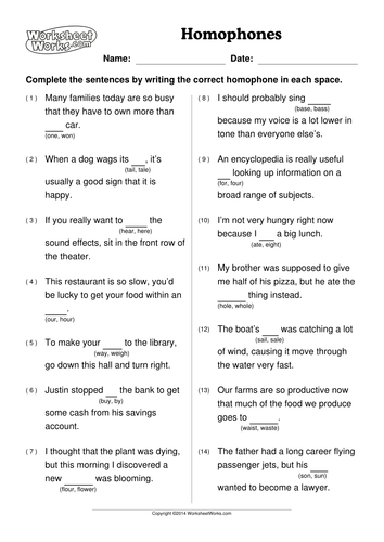 Homophones