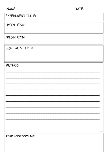 Experiment Planning Structures