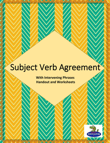 Subject Verb Agreement Handout and Worksheet Packet