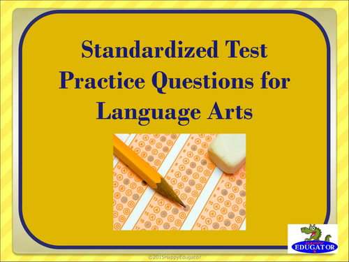 TEST PREP Language Arts Standardized Test Practice PowerPoint