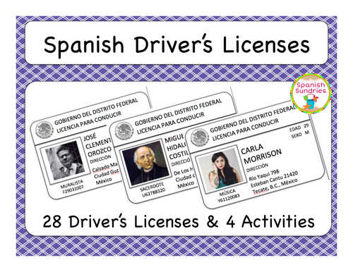 Spanish Driver's License Activities